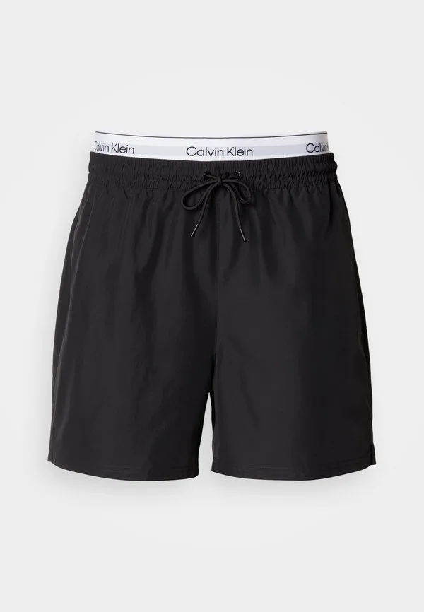 Плавки средней длины на шнуровке. Calvin Klein Swimwear, Black — фото 4