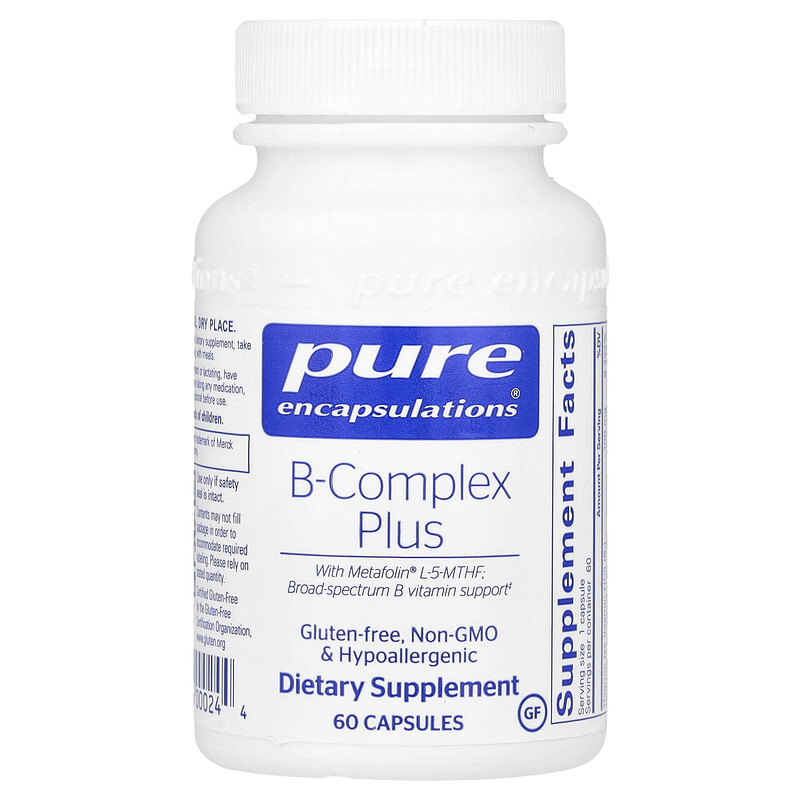 

Pure Encapsulations, B-Complex Plus, 60 капсул