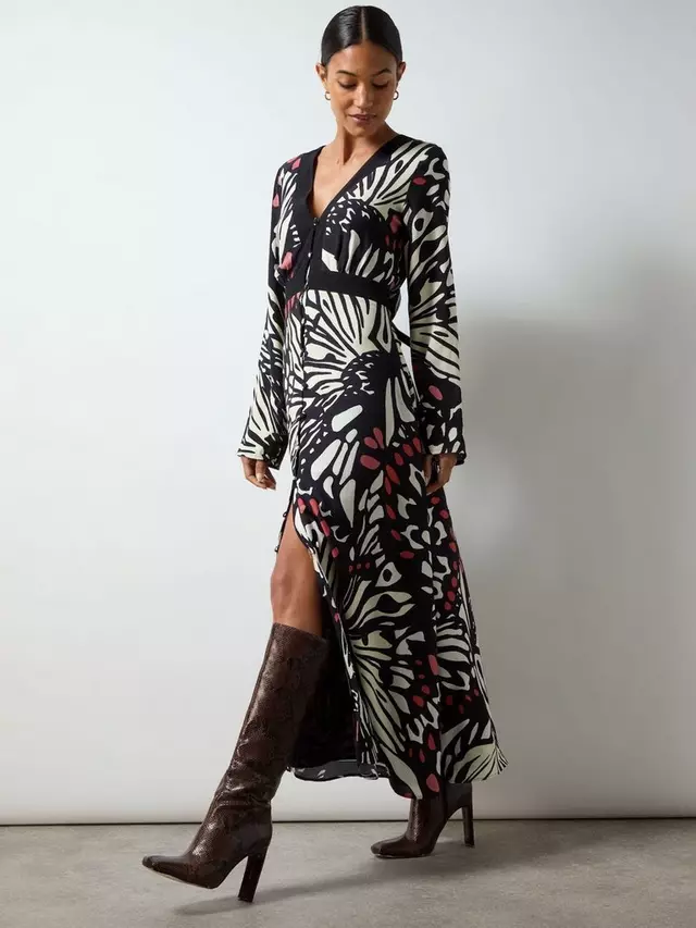

Платье Ro&Zo Petite Butterfly Print Maxi, разноцветный