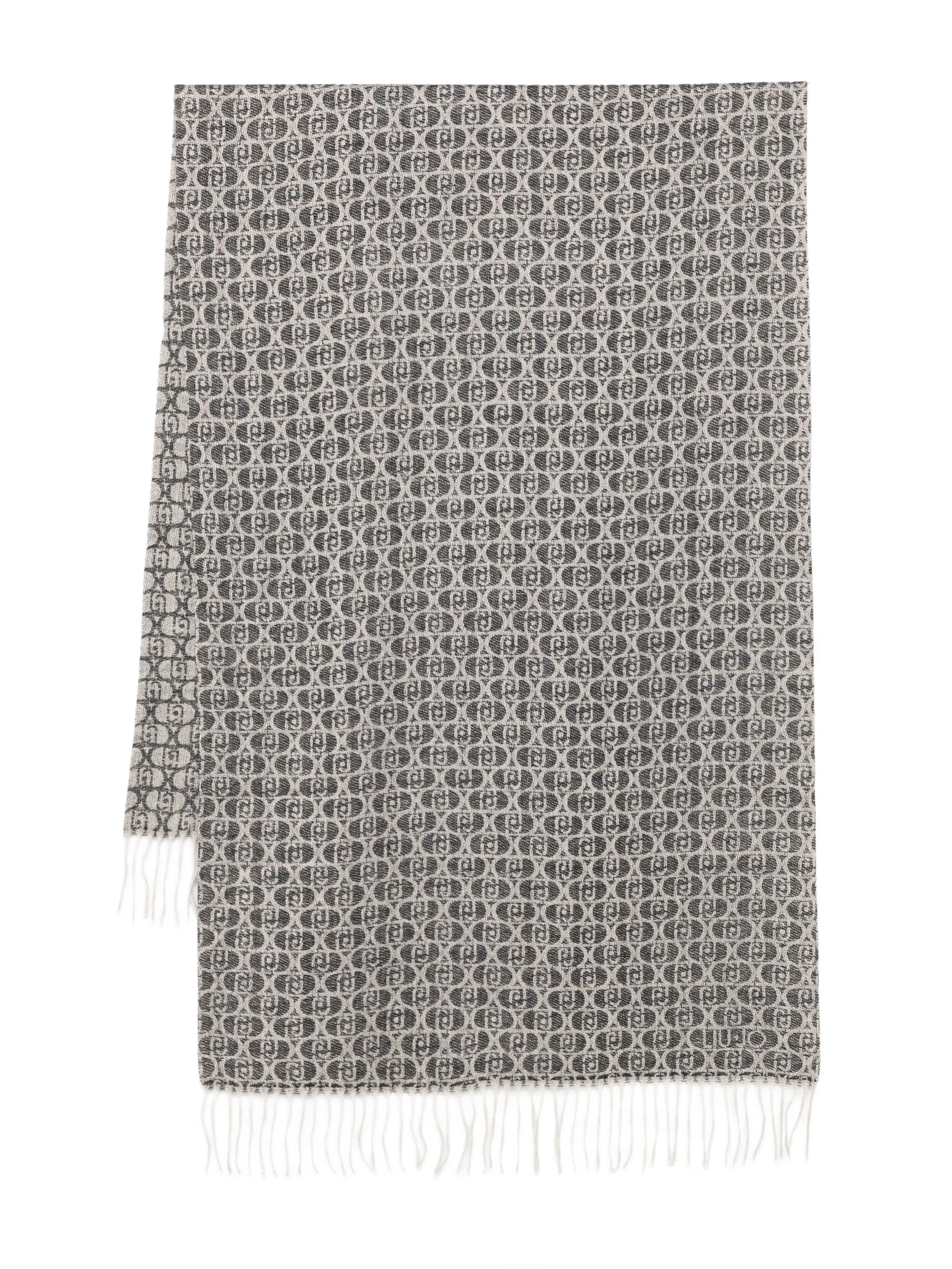 

Шарф с бахромой с монограммой Liu Jo, черный