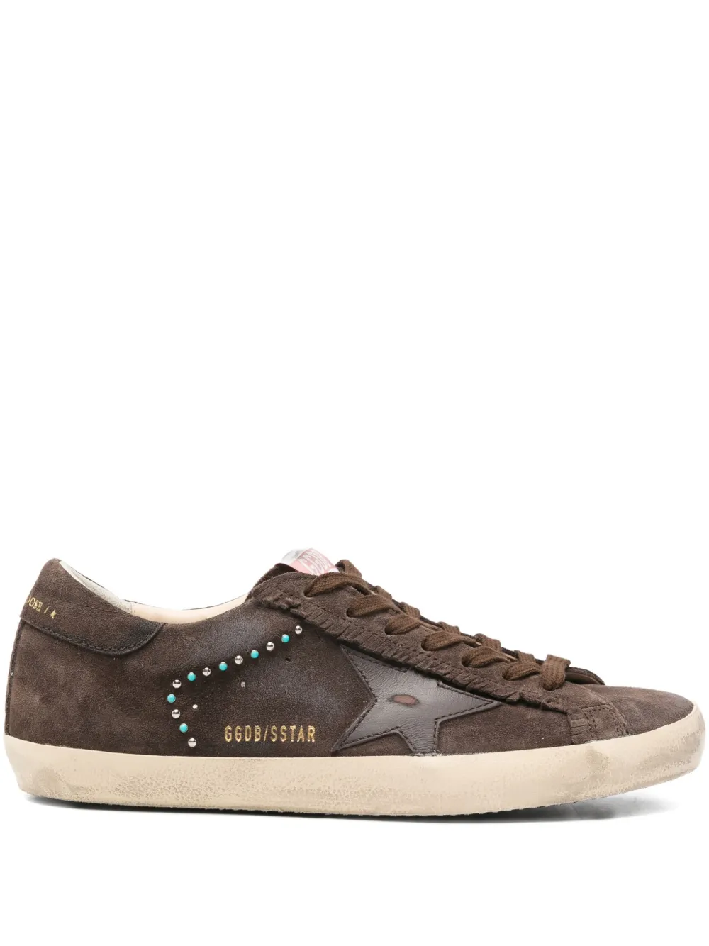 Кеды с заклепками GOLDEN GOOSE, коричневый