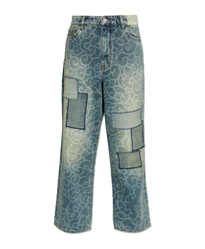 

Джинсы с узором A Bathing Ape, синий