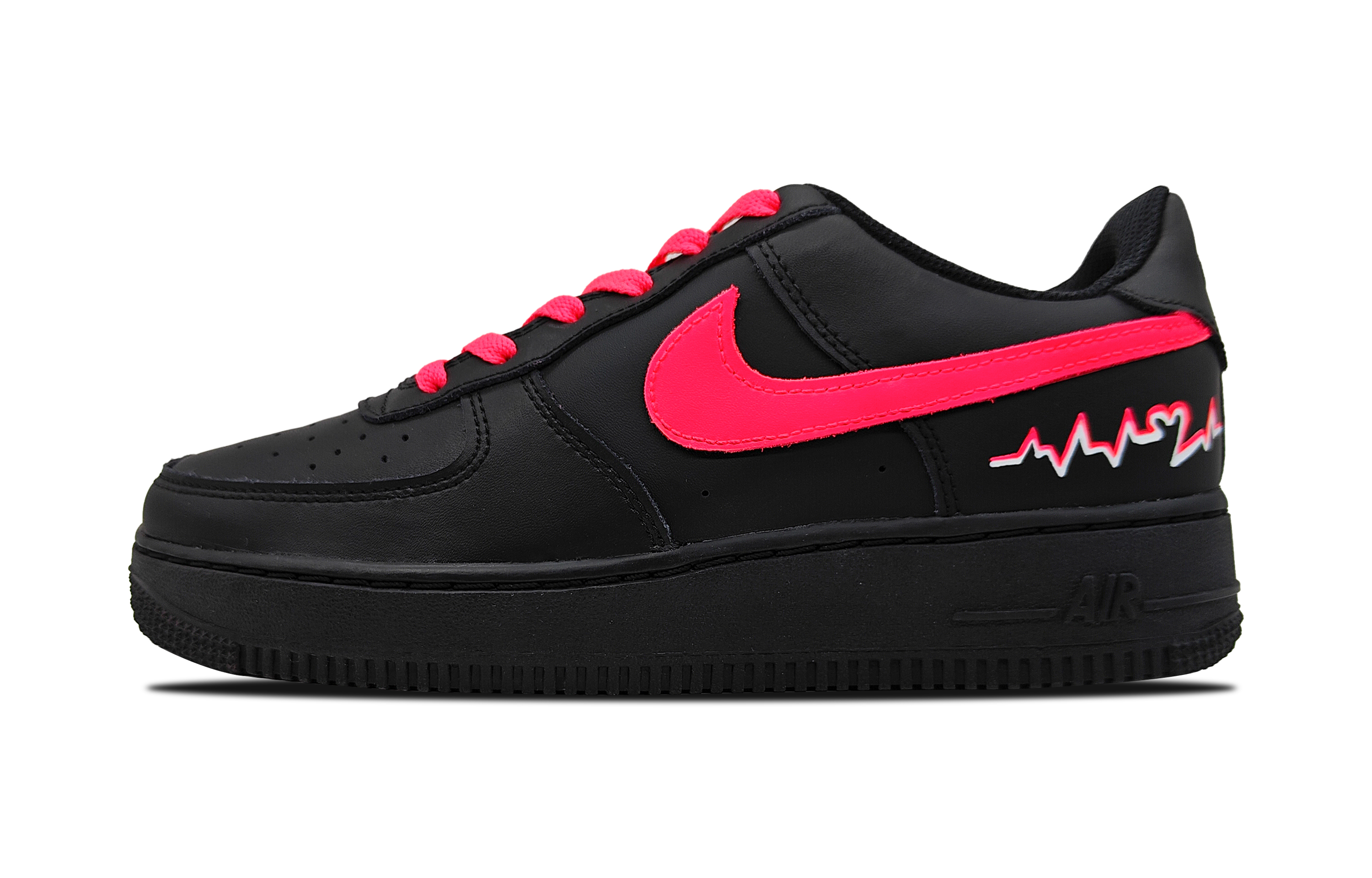 

Nike Детские кроссовки для скейтбординга Air Force 1 с амортизацией, противоскользящие, низкие, черные, для подростков