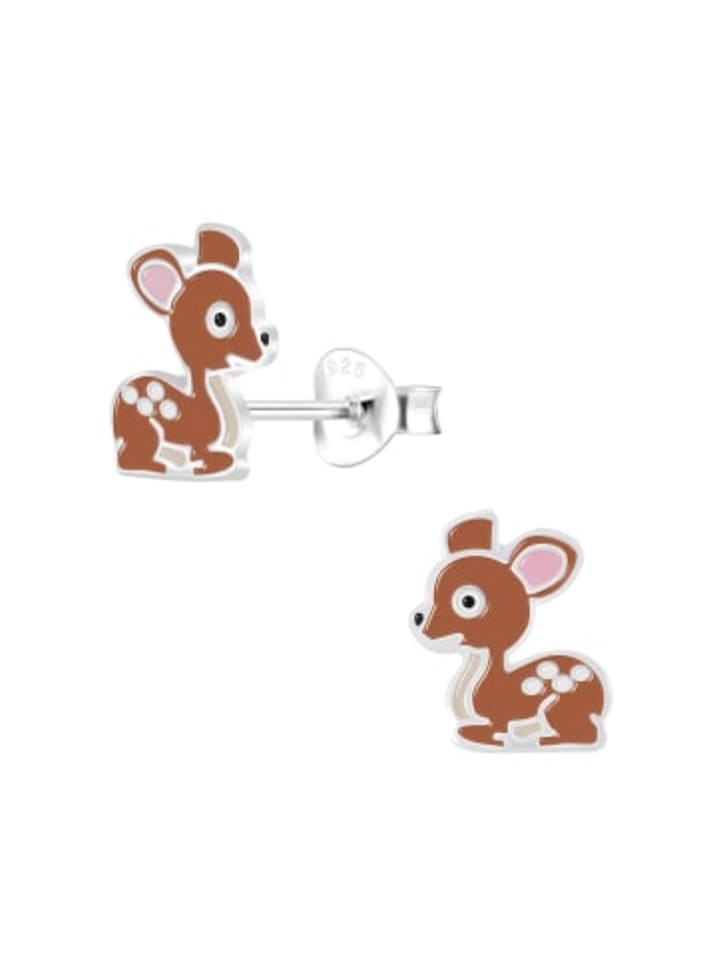 

Alexander York Серьги-гвоздики в форме олененка из серебра 925 пробы, комплект из 2 штук