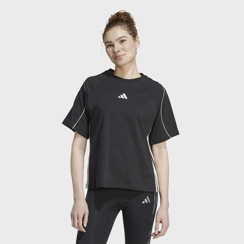 Женская чёрная футболка Stadium 3S от Adidas