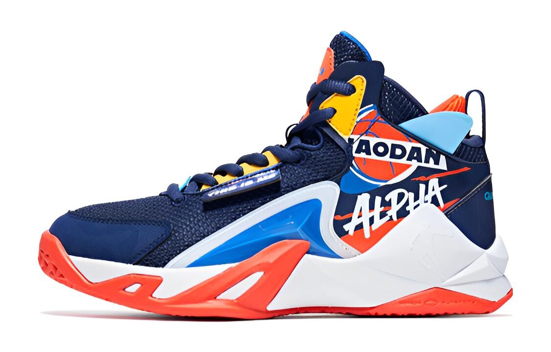 

Детские баскетбольные кроссовки GS High-top Blue/Orange Qiaodan