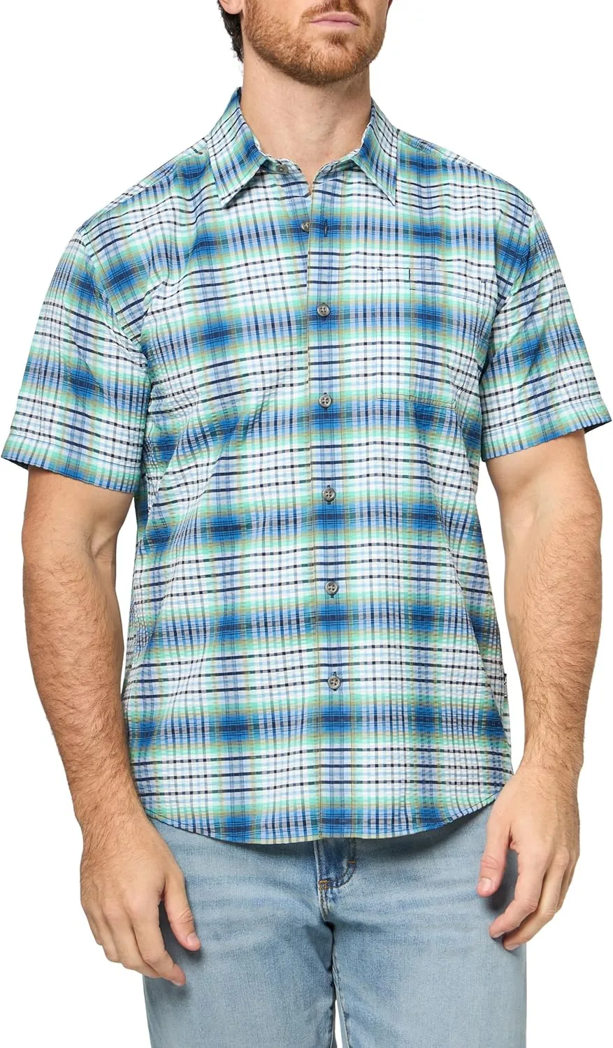 

Eddie Bauer мужская рубашка с коротким рукавом из ситца