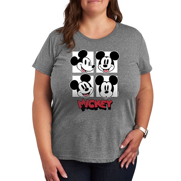 

Футболка с принтом Mickey Mouse Plus Grid Disney, Heather Gray
