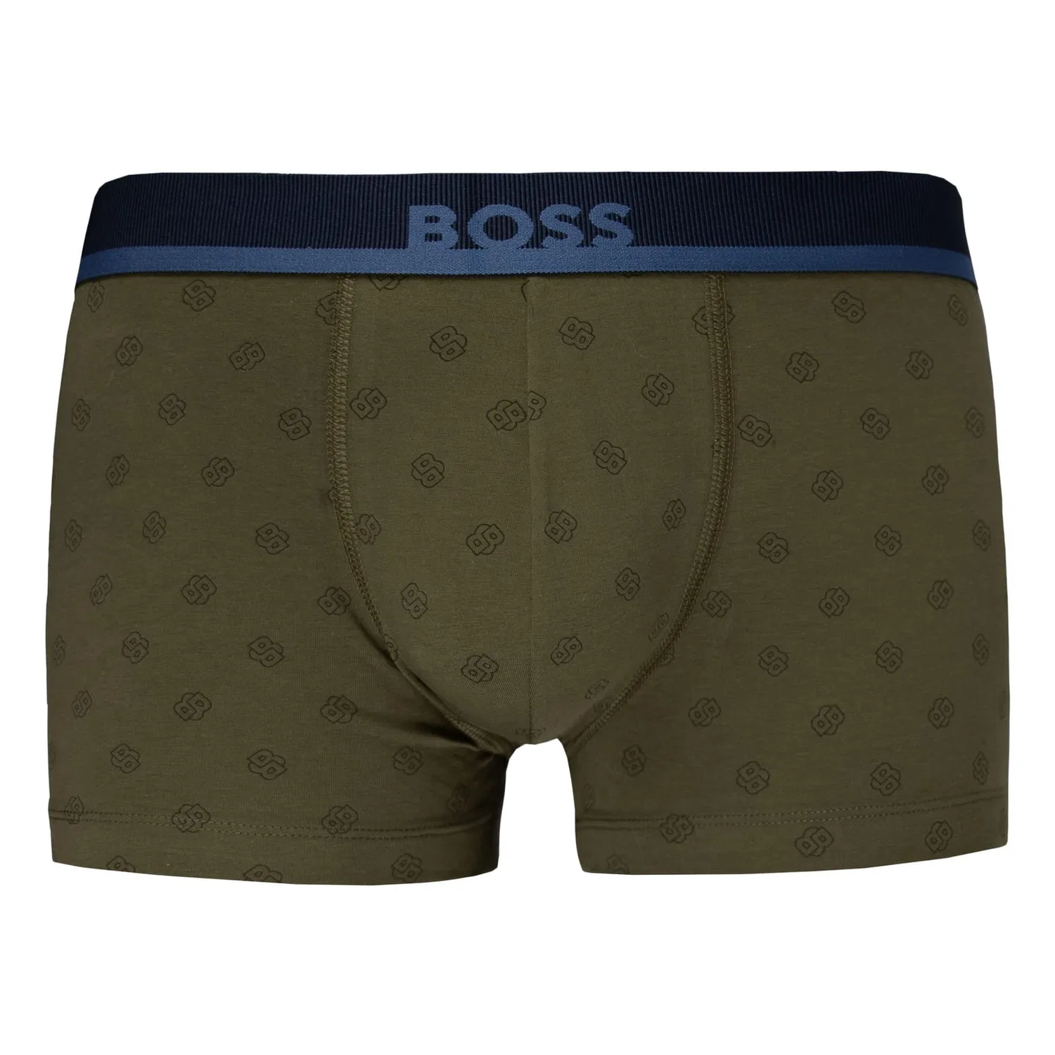 Трусы из хлопка с эластаном BOSS, зеленые