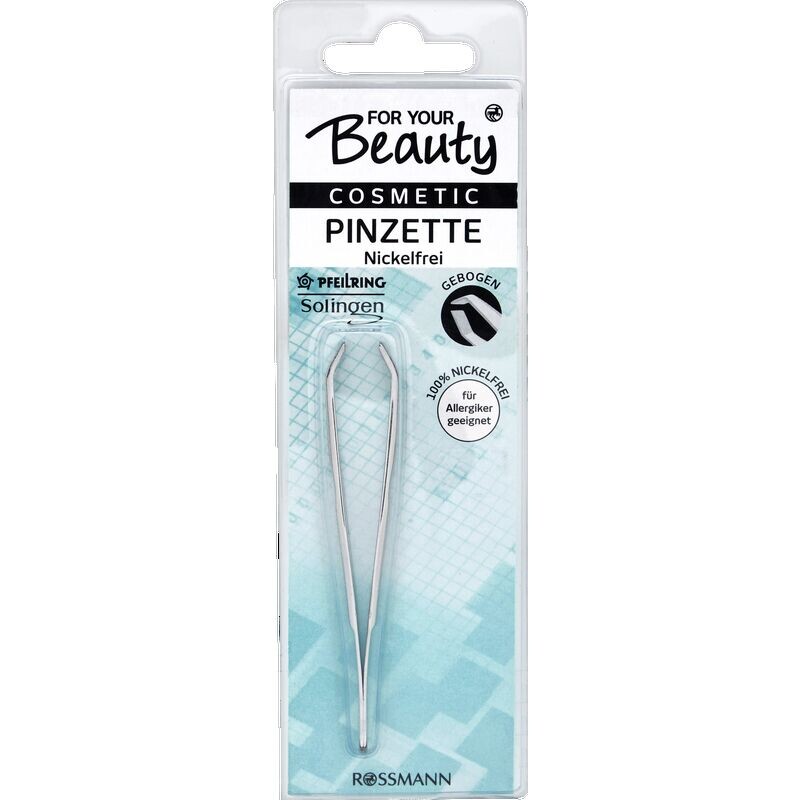 

Изогнутый пинцет, без никеля For Your Beauty, 1 шт.