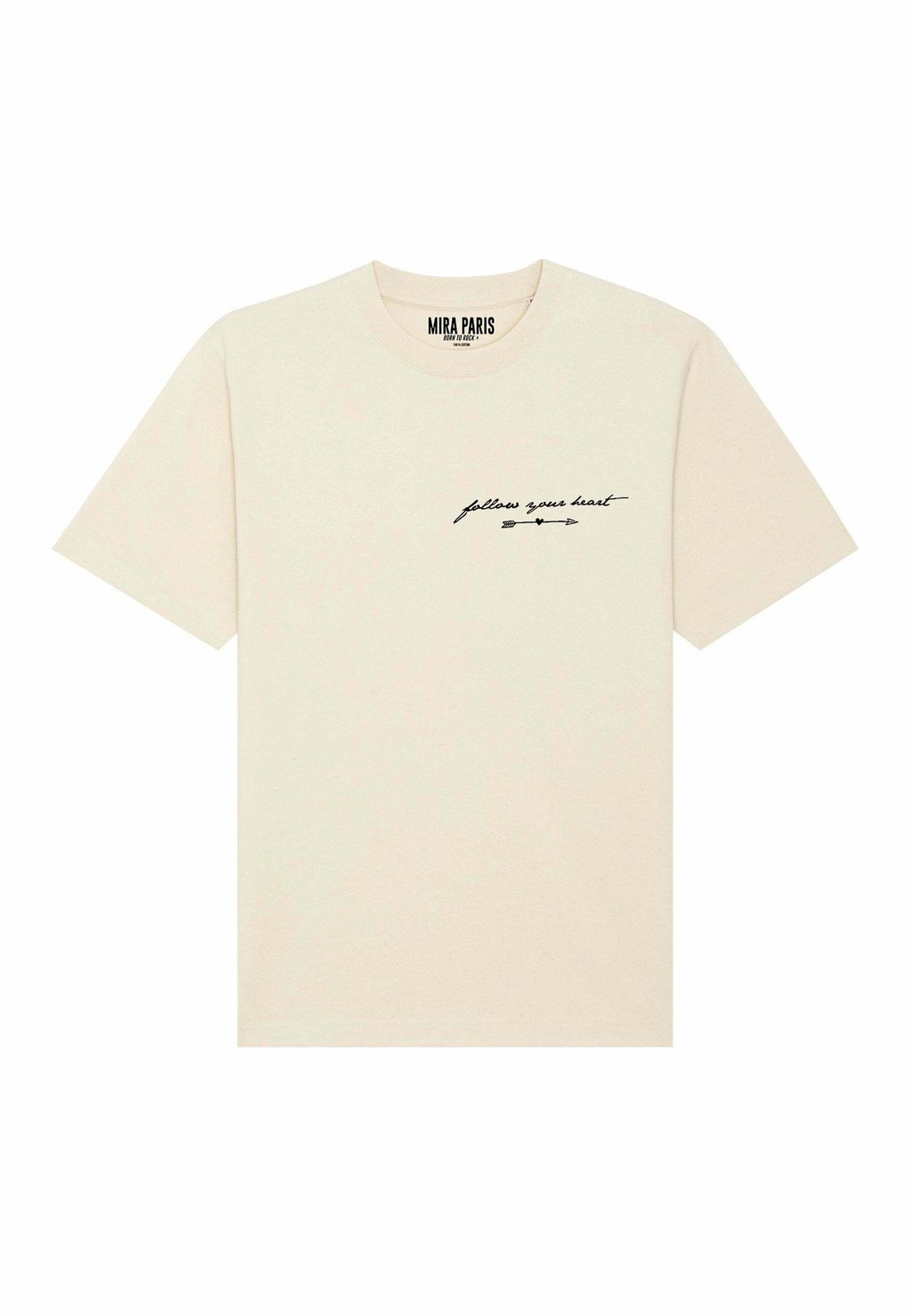 

Футболка с принтом FOLLOW YOUR HEART PRINT HEAVYWEIGHT Mira Paris, кремовый
