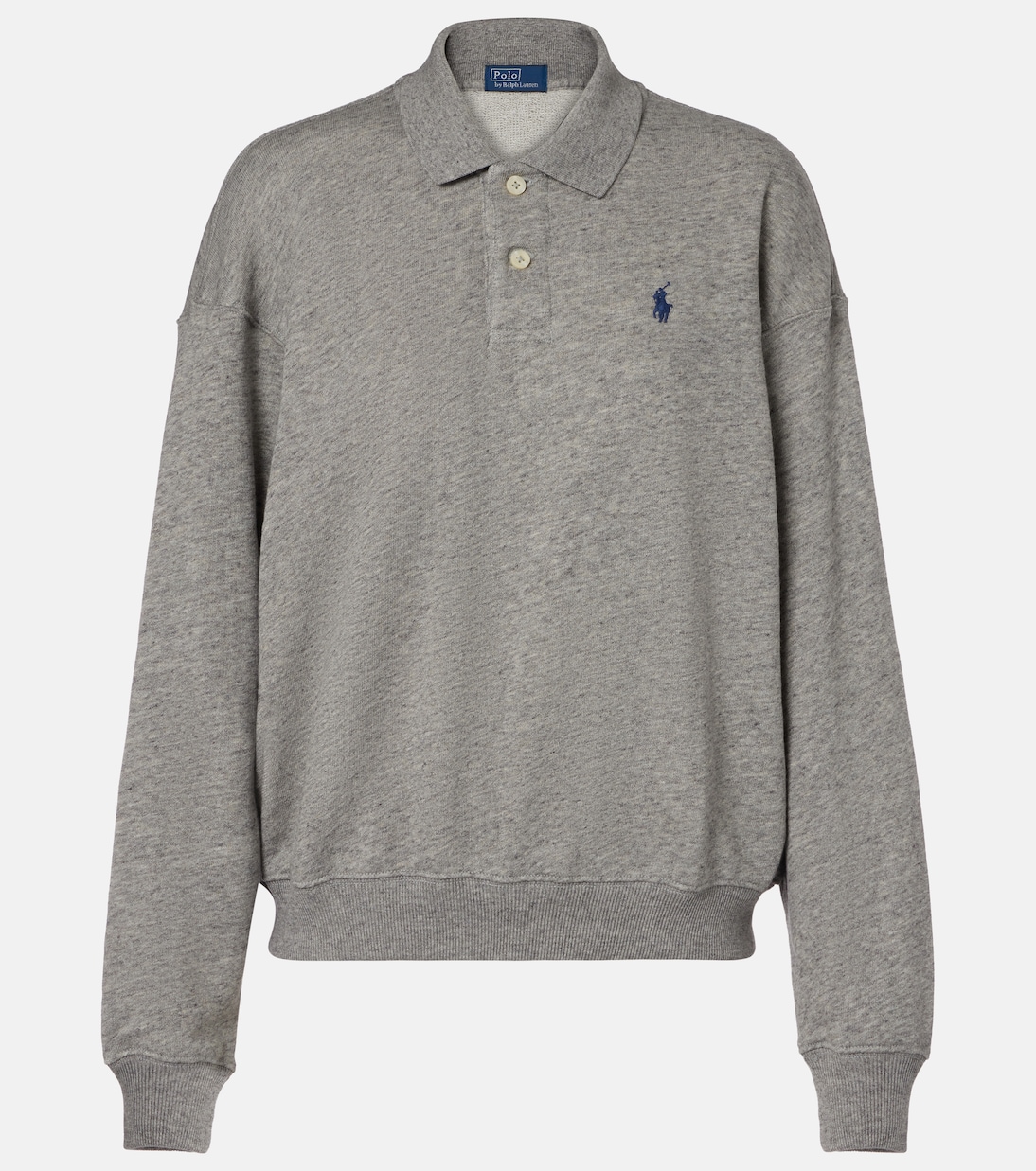 

Хлопковый поло-свитшот Polo Ralph Lauren, Dark Vintage Heather