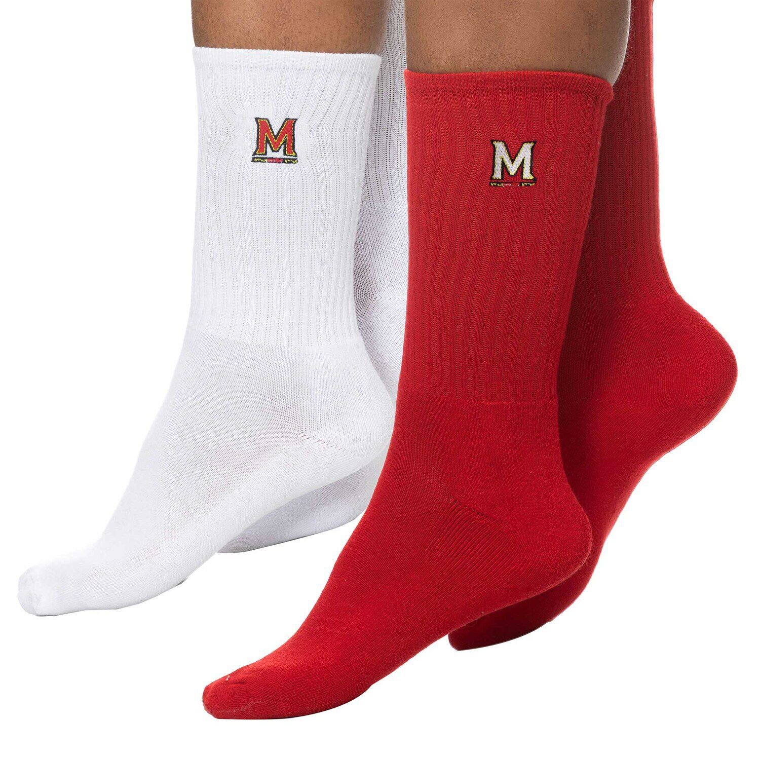 

Женские носки ZooZatz Red/White Maryland Terrapins, 2 пары четверть длины