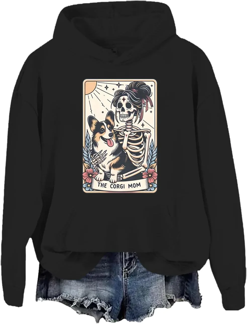 

Толстовка с таро Corgi Mom