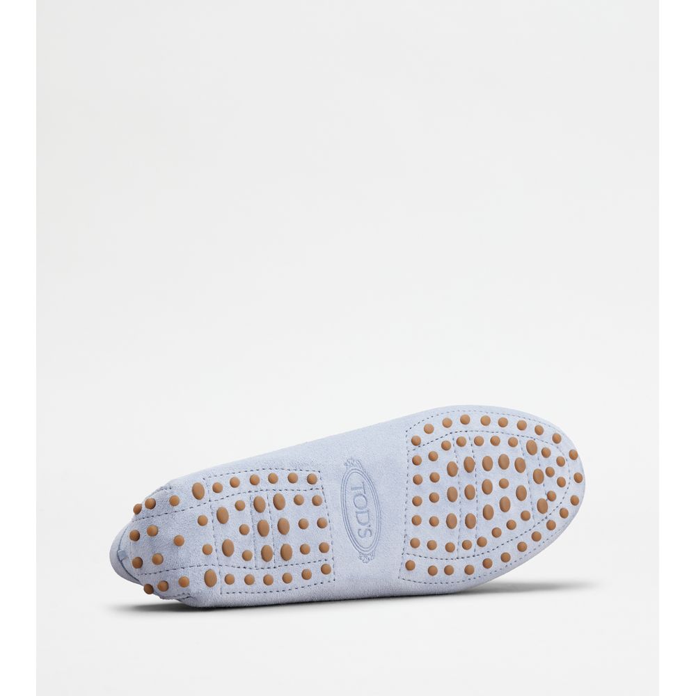 Гоммино водительские туфли из замши TOD's, светло-голубой — фото 4