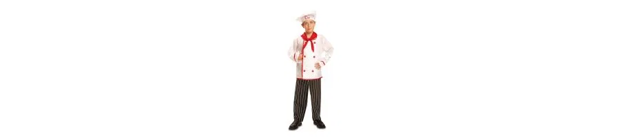 Детский костюм повара: поварской халат, брюки, шарф и шляпа Dress Up America, белый — фото 2
