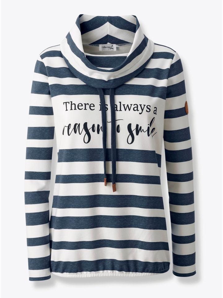 

Толстовка темно-синего и бежевого цветов в полоску WITT WEIDEN