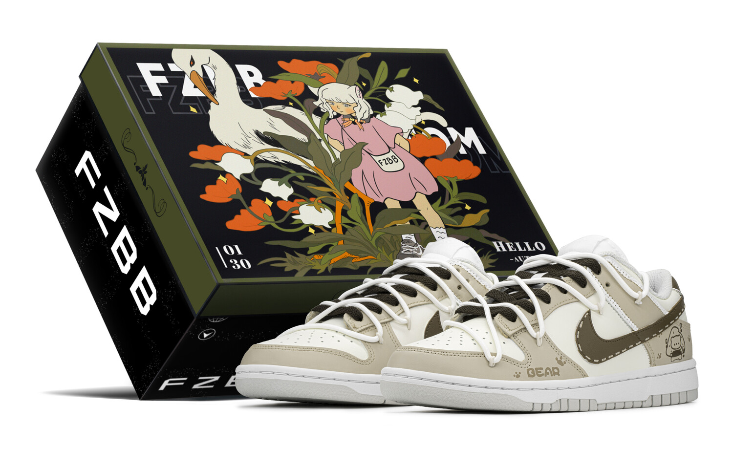 

Кроссовки Nike Dunk Skateboard Shoes Women's Low-Top White