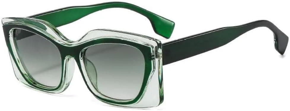 

Модные двухцветные солнцезащитные очки для женщин и мужчин в винтажном стиле с леопардовым принтом, прозрачные, с защитой от УФ-излучения UV400 MTZJH, Black Grey