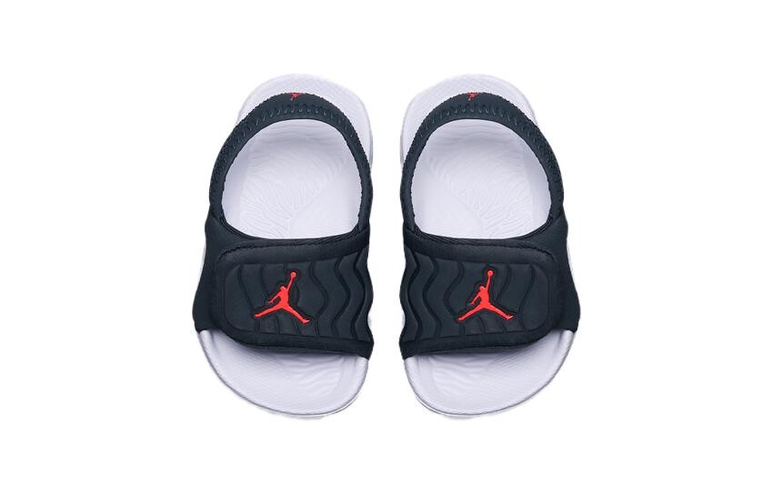 Кроссовки Hydro 4 Toddler TD Low-top Classic Carbon Black / Infrared Red 23 / White Jordan, красный — фото 3