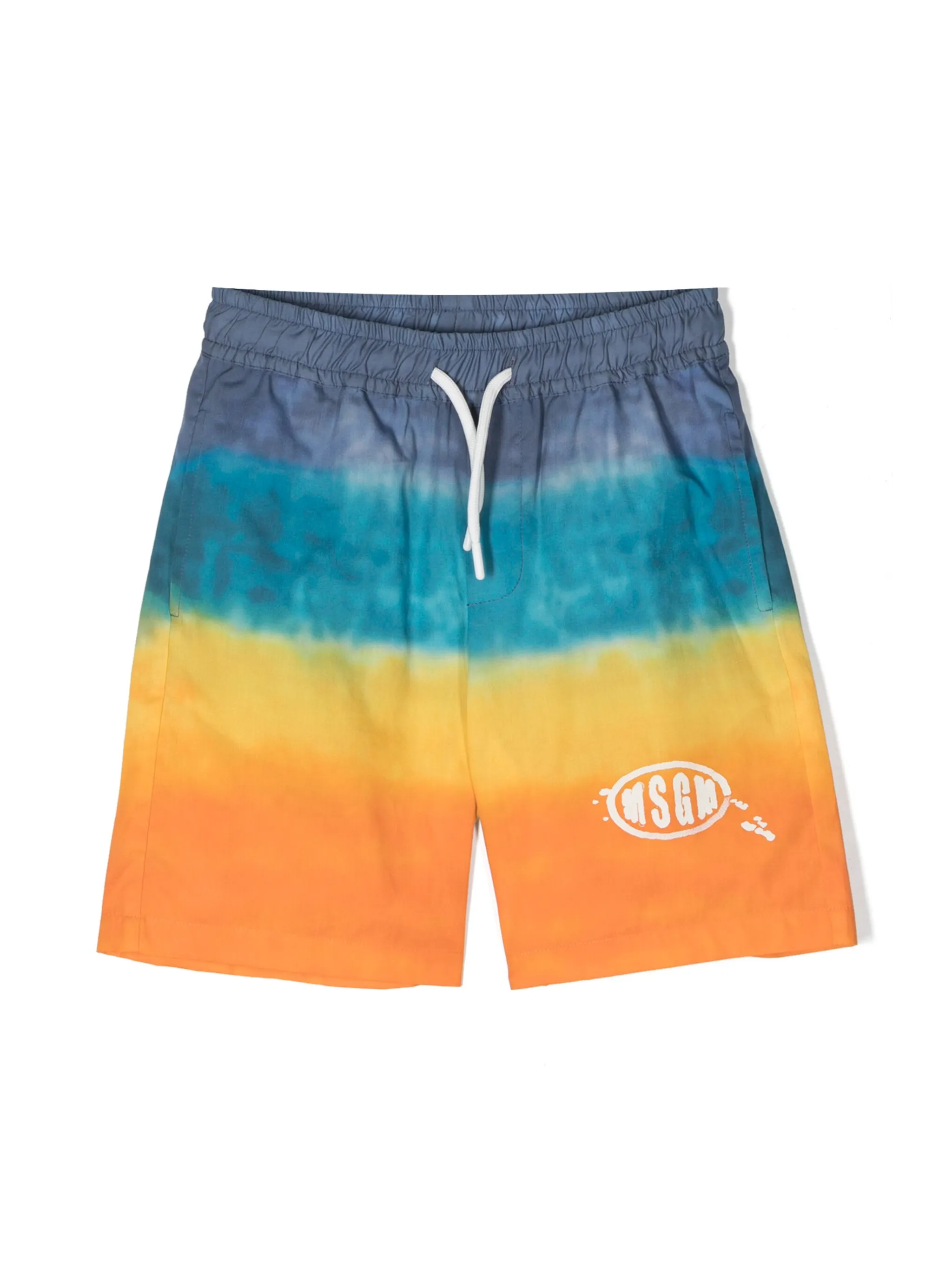 

Шорты с принтом тай-дай Msgm Kids, синий