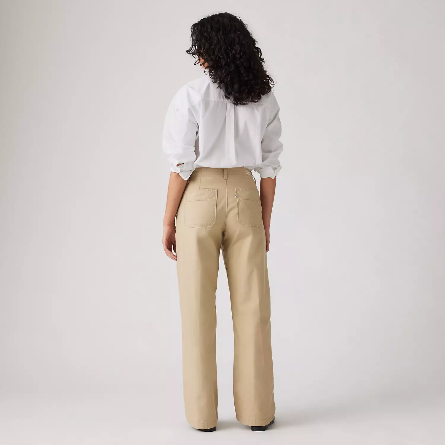 Прямые женские брюки 90-х годов Levi's, цвет Travertine - White — фото 3