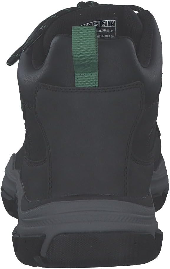 Мужские ботинки Skechers John Deere: Respected - водонепроницаемые кожаные полуботинки на шнуровке средней высоты Landin, Black Leather Trim — фото 4