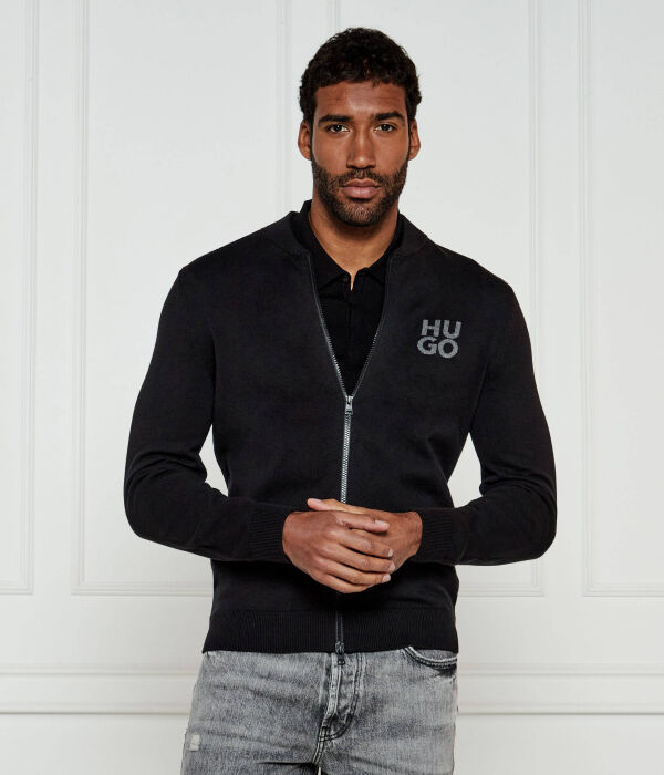 

Свитер солоух Regular fit Hugo, черный