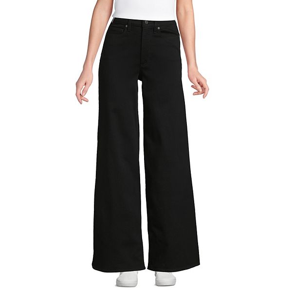 

Женские джинсы с высокой посадкой и широкими штанинами Lands' End