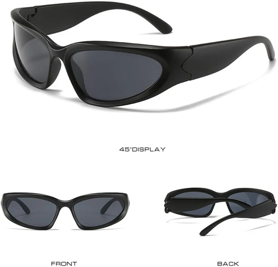 

Панк-солнцезащитные очки для женщин и мужчин, зеркальные спортивные очки, винтажные солнцезащитные очки для мужчин, защита от УФ-излучения UV400 generic, Black Blue