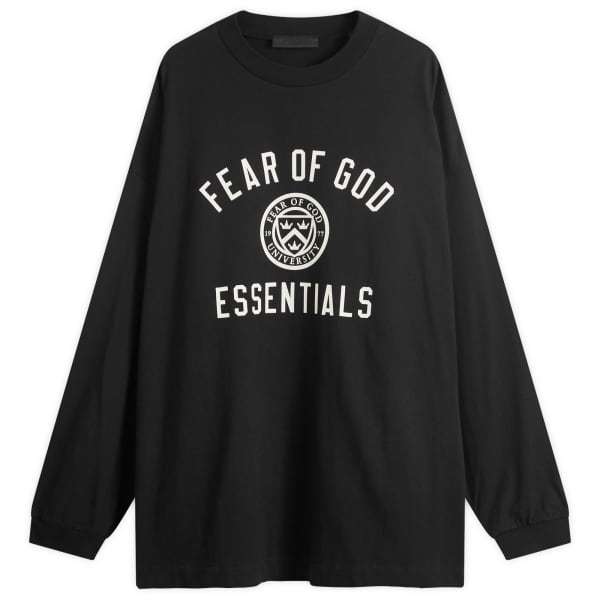 

Футболка с длинным рукавом и логотипом Crest Fear Of God Essentials, черный