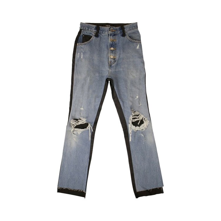 

Брюки Amiri Denim Leather 'Blue', синий