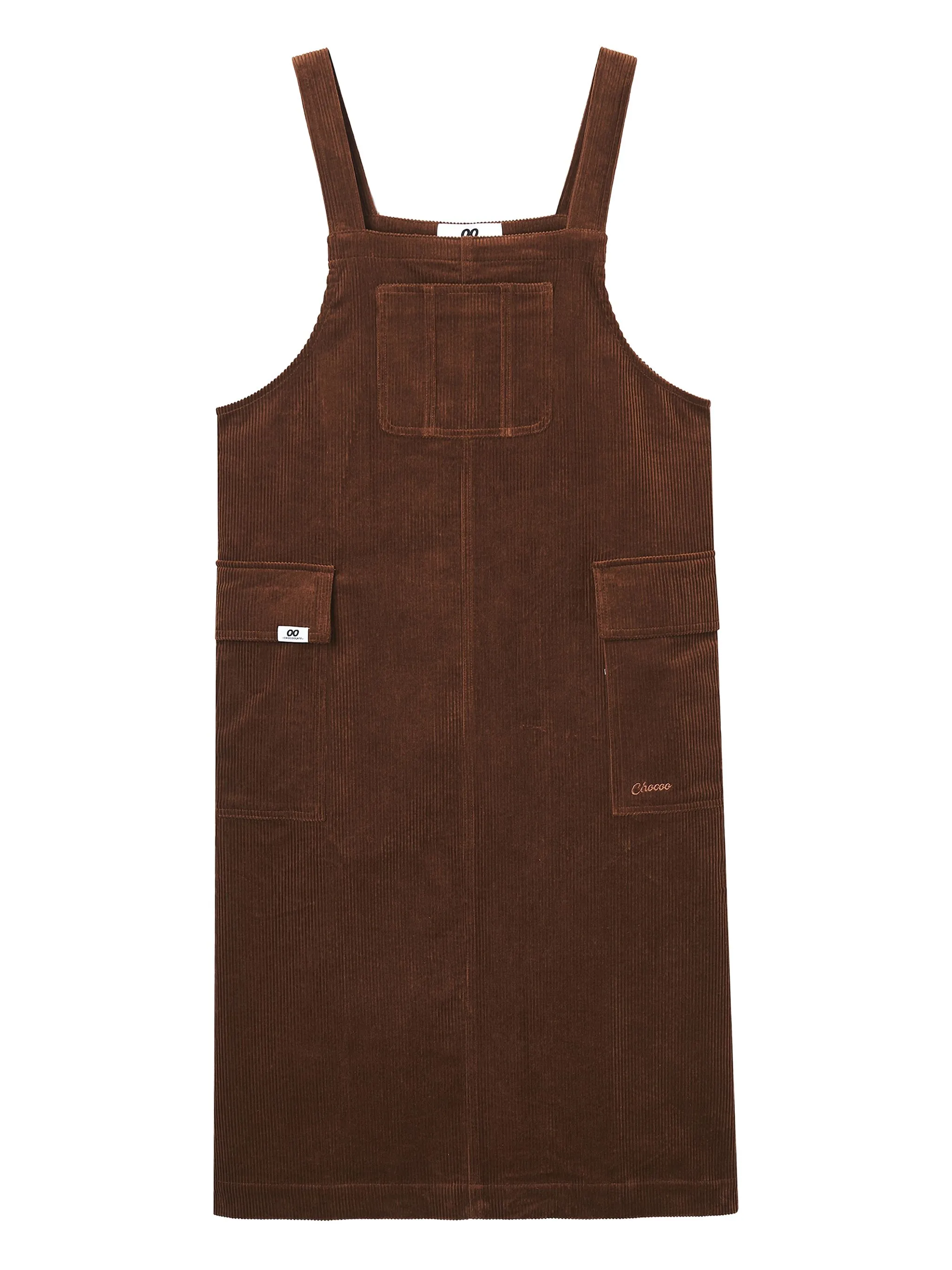 

Платье миди с вышитым логотипом Chocoolate, коричневый