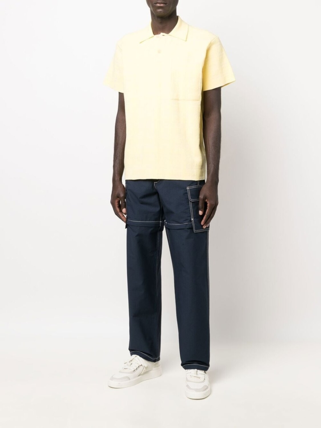 Jacquemus жаккардовая рубашка поло, желтый — фото 2