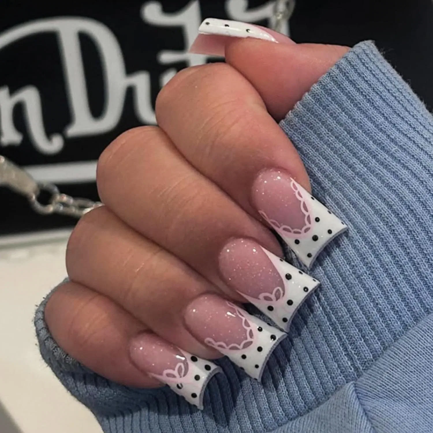 Набор накладных ногтей «French Press On Nails» короткие квадратные, 24 шт. Virellay