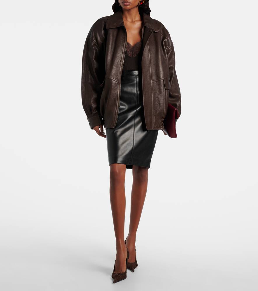 Туфли-лодочки Thierry 95 из тюлевого кружева Saint Laurent, Lace Brown — фото 3