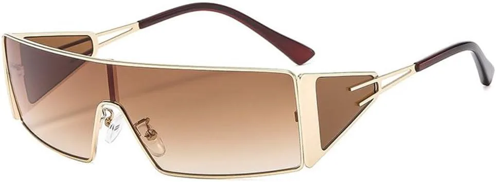 

Солнцезащитные очки MUTYNE в стиле панк, маленькие прямоугольные, в роскошной металлической оправе, цельные, для женщин, для активного отдыха на природе, 1