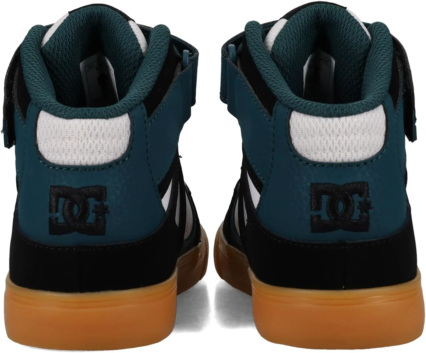 DC Shoes Детские унисекс Кеды Pure Hi Top Ev, черный/зеленый — фото 3