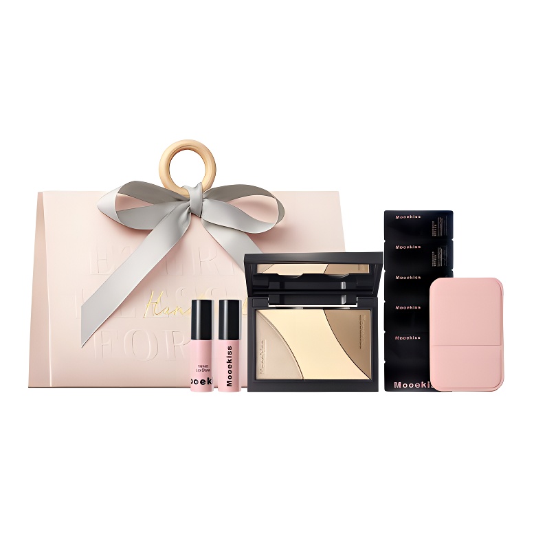 

Бантовая ручная коробка, набор для макияжа легко растушевываемый глянцевый блеск для губ натуральный набор из 5 предметов Mooekiss