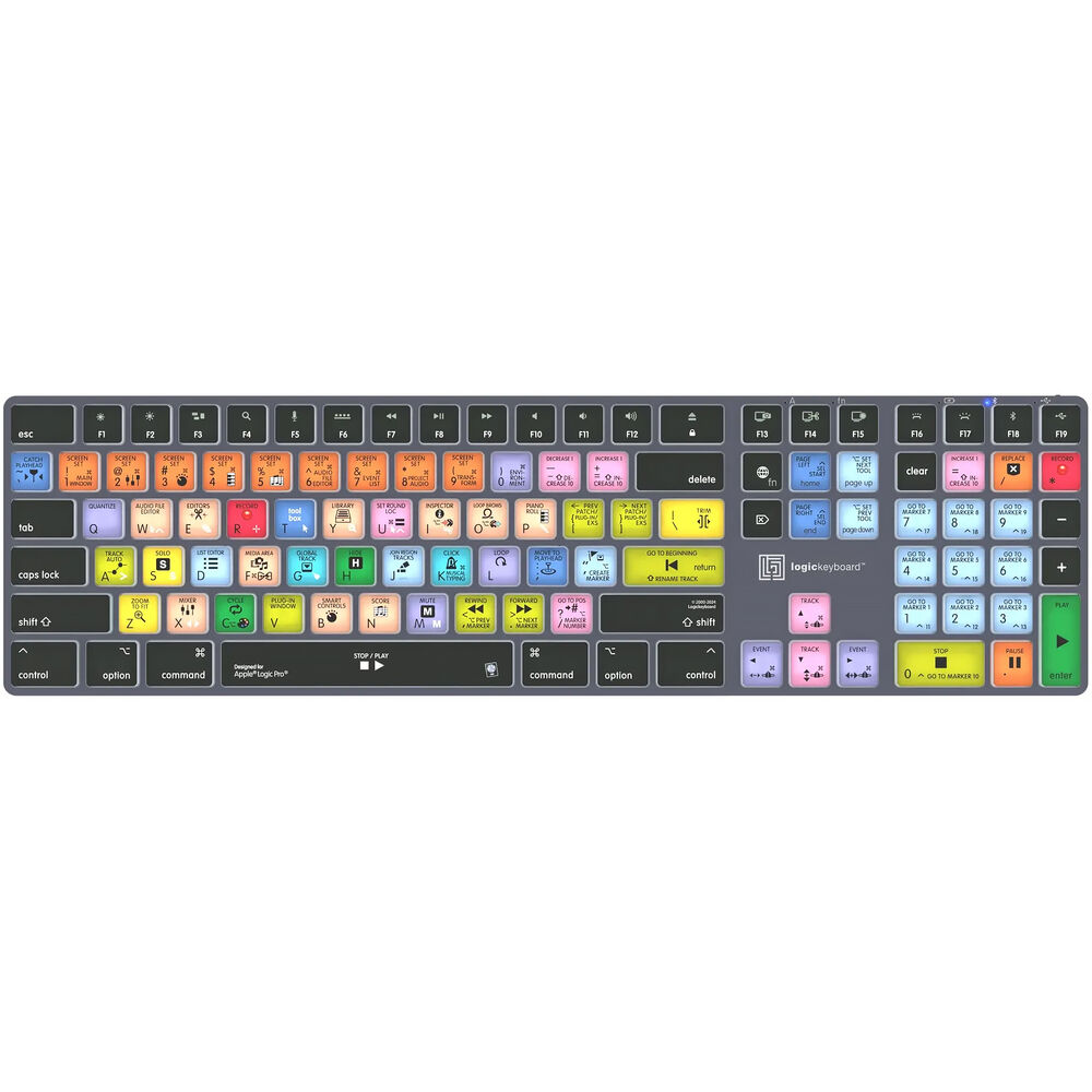

Беспроводная клавиатура Logickeyboard TITAN Apple Logic Pro X для Mac