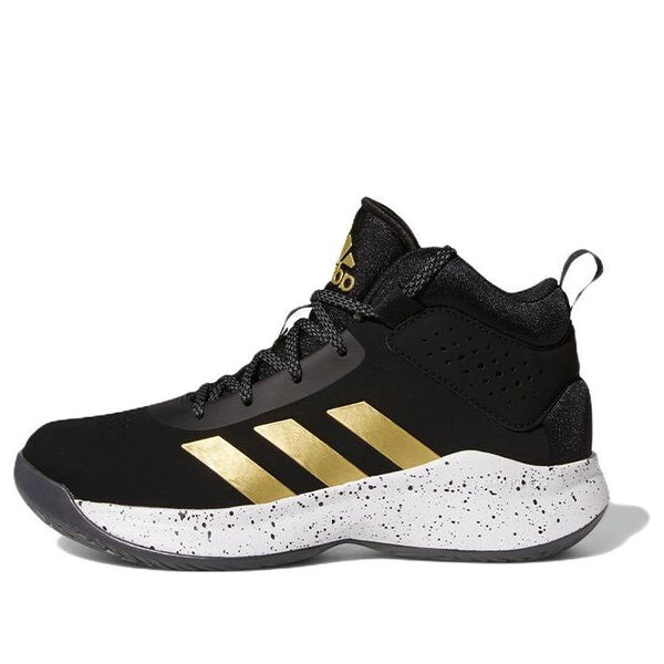 

Кроссовки cross 'em up 5 wide j 'black gold metallic' Adidas, черный