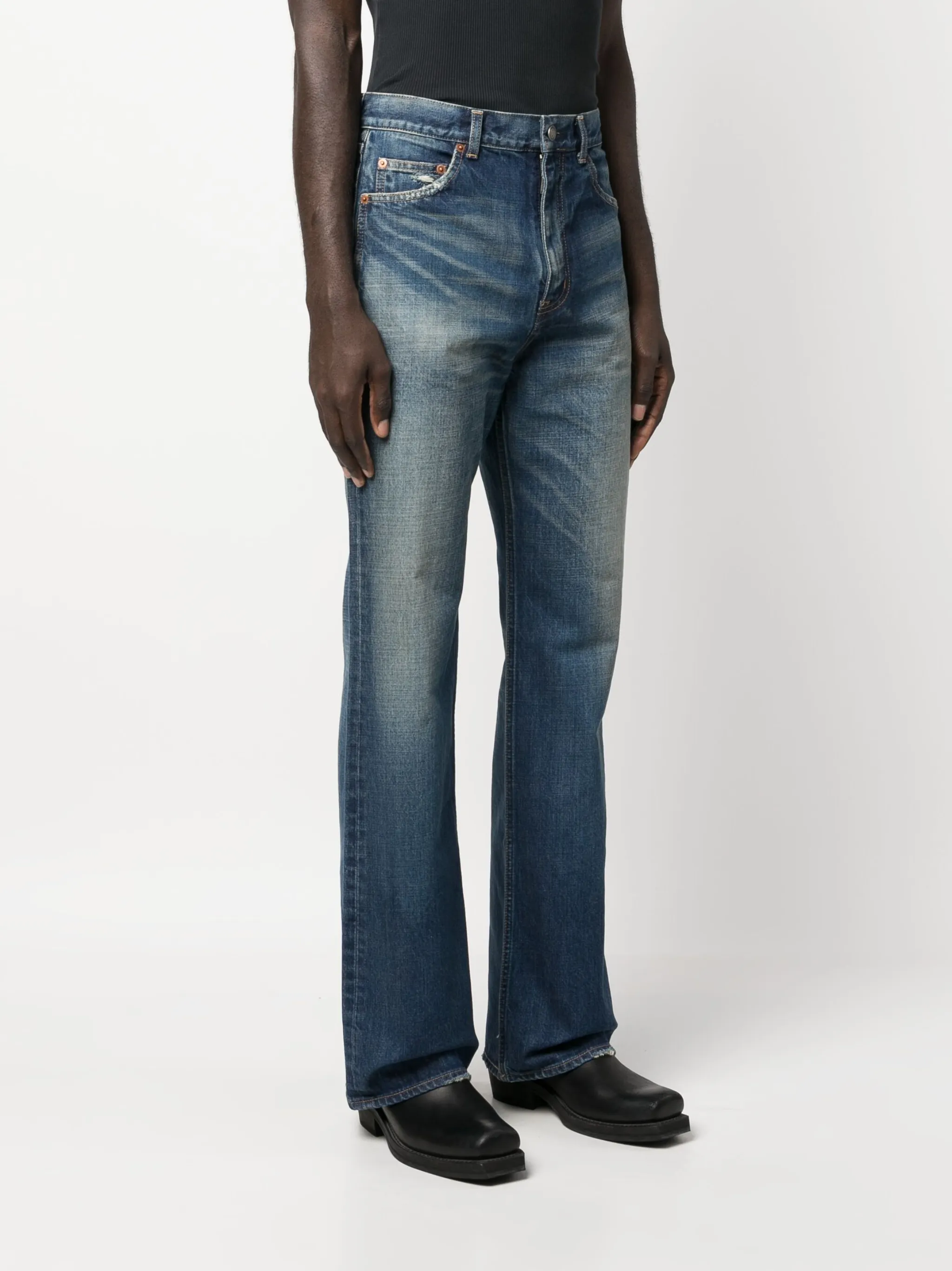 Джинсы bootcut 70s Saint Laurent, синий — фото 3