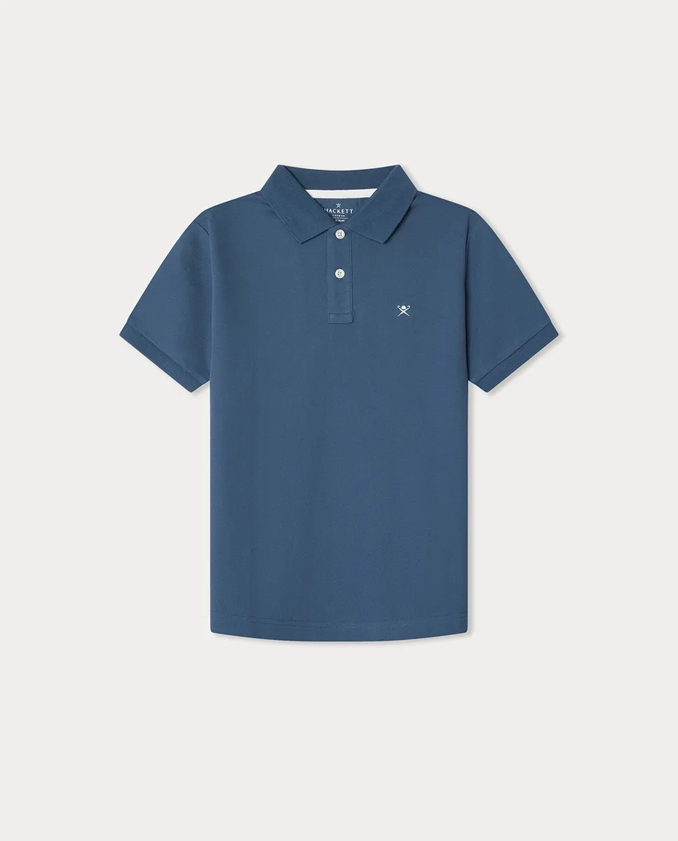 

Детская базовая футболка поло Hackett, индиго