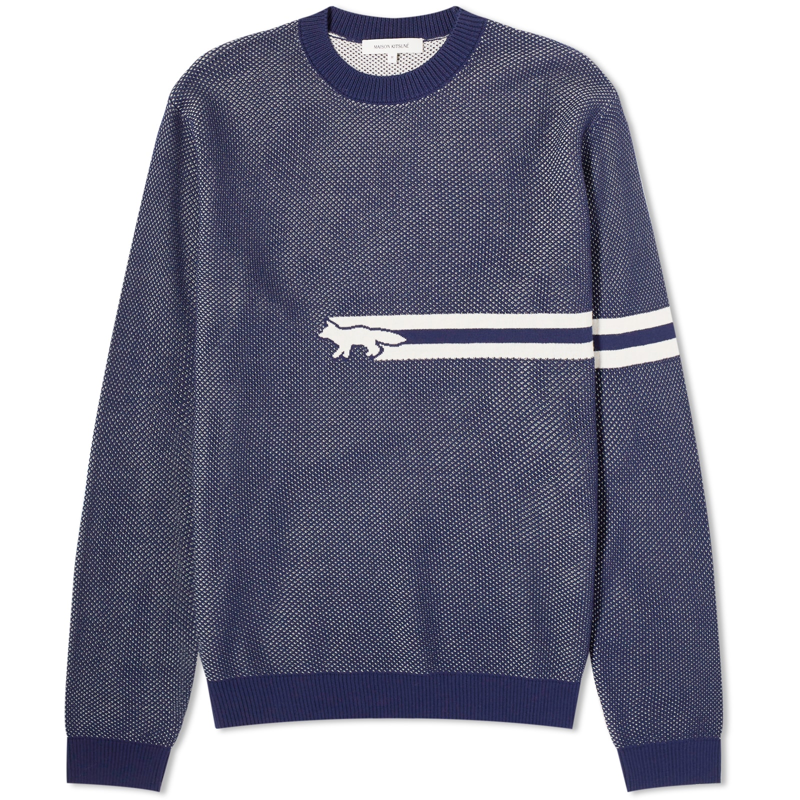 

Толстовка Maison Kitsuné Flash Fox Knit Sweat, цвет Deep Navy