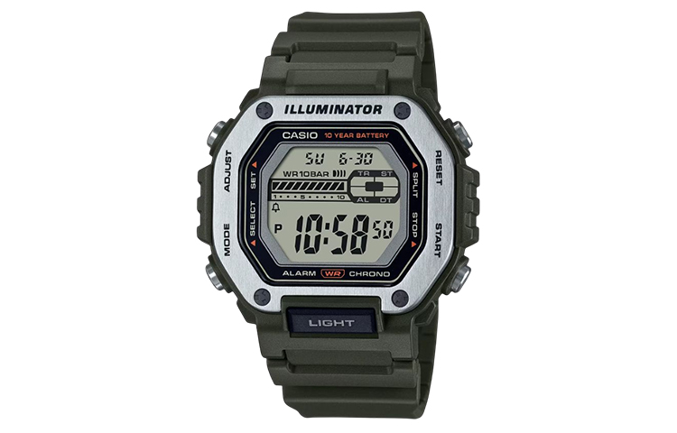 

CASIO Мужские часы Standard Series 47.2mm Green MWD-110H-3AV
