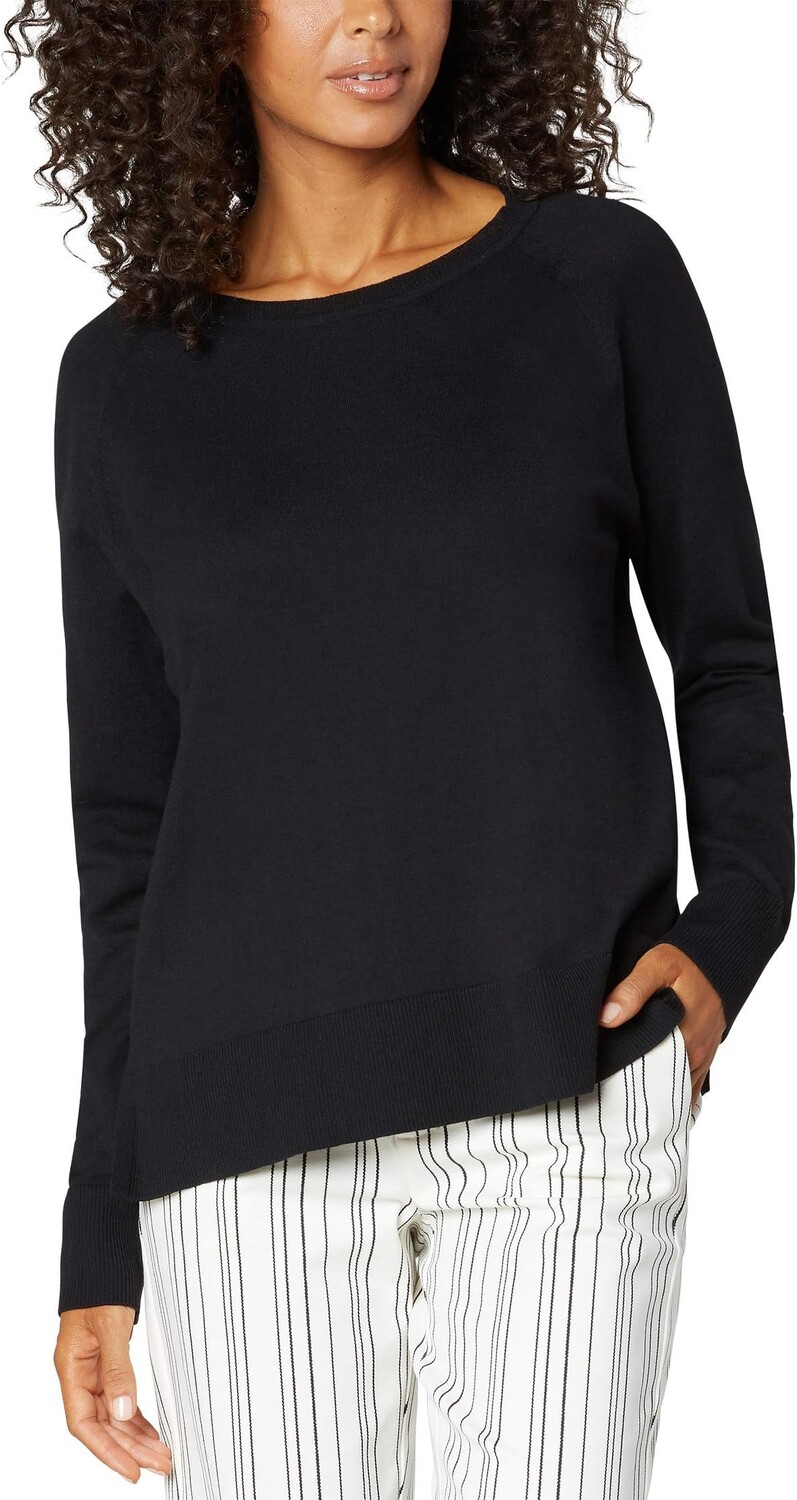 

Свитер Liverpool Los Angeles Raglan Sweater with Side Slit, черный