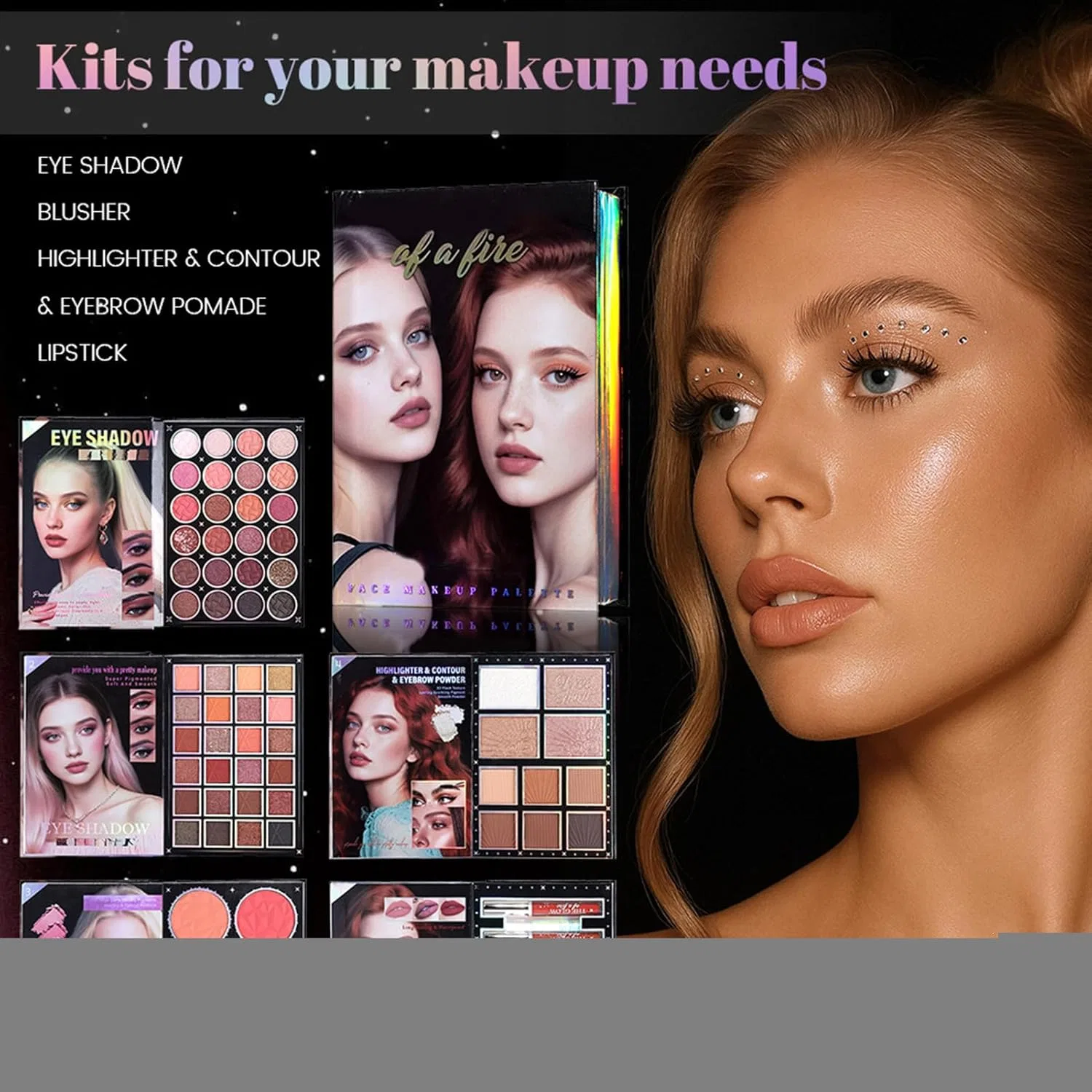 Палетка теней для век матовая Book Style Cosmetics, 48 оттенков, 120 г — фото 2