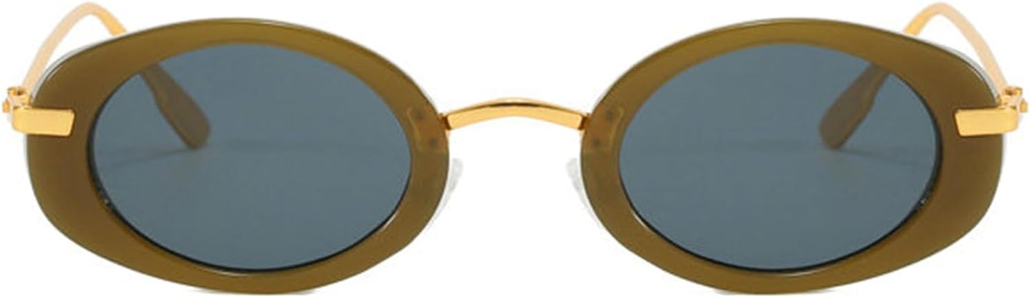 

Солнцезащитные очки Willochra Retro Small metal Oval для женщин, модные, роскошные, черные, с защитой от УФ-излучения UV400, винтажные панк-солнцезащитные очки для мужчин, C4