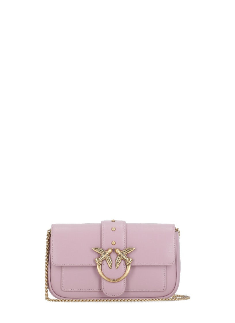 

Фиолетовая кожаная сумка через плечо PINKO