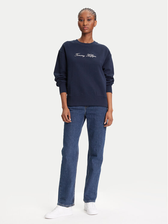 Толстовка обычного кроя Script WW0WW47159 Tommy Hilfiger, синий — фото 2